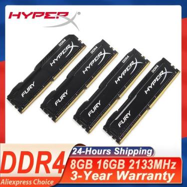 Imagem de Memória RAM HyperX DDR4 - 8GB, 16GB, 32GB e Kit 2x16GB (2133MHz), Hype