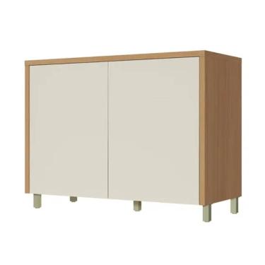 Imagem de Balcao 2 Portas Nesher Condessa 120Cm 100% Mdf - Carvalho-Greige - Nesher