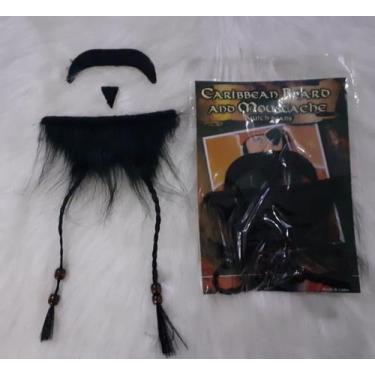 Imagem de Barba de Pirata com trança e bigode - CM Presentes e Fantasias