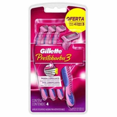 Imagem de Aparelho Descartável Depilatório Prestobarba 3 contém 4  - Gillette