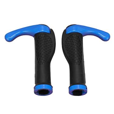 Imagem de Punho do guiador, capa de borracha para guiador resistente ao desgaste, confortável e ergonômico para bicicletas de montanha(azul)