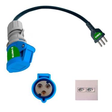 Imagem de Adaptador 16A Plug Brasileiro p Carregador Carro Elétrico (20A)