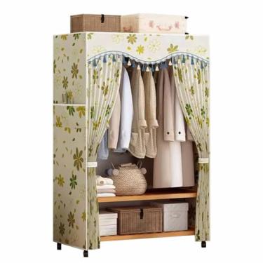 Imagem de Guarda-roupa Armário de guarda-roupa moderno e simples, para casa, quarto, montado, pano, dormitório, aluguel, armazenamento, armário, manto, racks armário