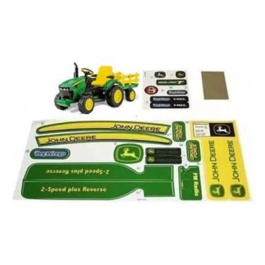 Imagem de Kit Adesivos Trator Elétrico Infantil John Deere Completo - SM