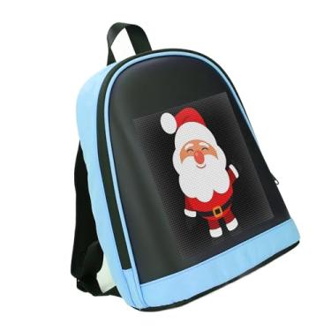 Imagem de Mochila LED 64x64 Px, Tela Colorida Programável, Portátil para Motocicleta