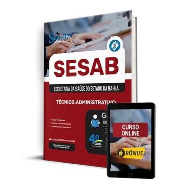Imagem de Apostila SESAB Temporários 2025 - Técnico-Administrativo - Editora Sol
