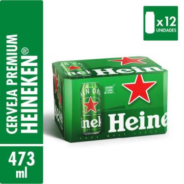 Imagem de Cerveja Heineken Lata 473ml 12 Unidades