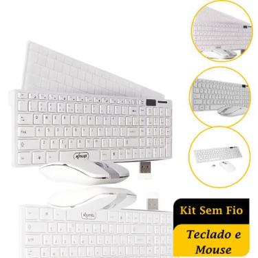 Imagem de Kit Teclado Sem Fio Com Mouse Kp-te123 Para Computador Home Office - N