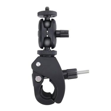 Imagem de YUULNMOP Suporte de suporte para guidão de motocicleta para DJI Pocket 3/2/Action 5 PRO/4/3/2,360 com cabeça esférica ajustável com adaptador de 1/4 para câmeras de ação