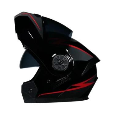 Imagem de Capacete de Motocicleta Modular com Viseira Dupla - Aprovado pelo DOT,