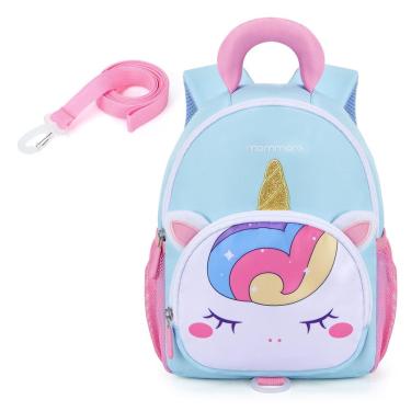 Imagem de Mochila infantil mommore Unicorn de 2 a 4 anos resistente à água