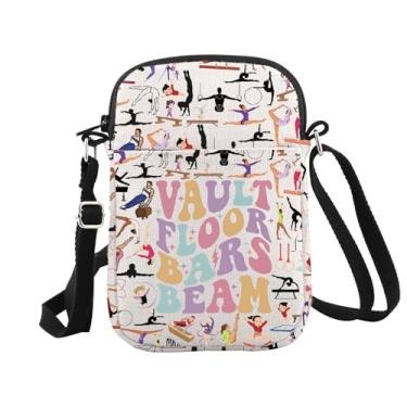 Imagem de WCGXKO Bolsa transversal de ginástica Vault Floor Bars Beam Sport Lover Gift Gymnast Graduation Gift, Vault Floor Cr, Casual