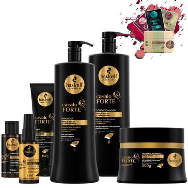Imagem de Kit Haskell Cavalo Forte Sh Cond 1l Masc Completo 6 Itens