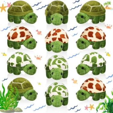 Imagem de Brinquedo de pelúcia Skylety Mini Turtle Soft Sea Animal 12 unidades