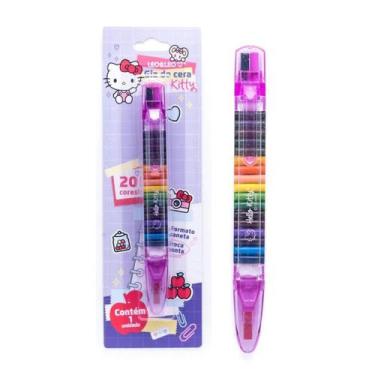 Imagem de Giz De Cera Caneta Troca Ponta 20 Cores Hello Kitty Leo&Leo