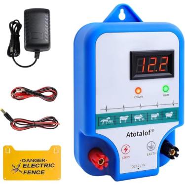 Imagem de Atotalof Carregador De Cerca Elétrica Para Gado - 10 Milhas, 3 Joules De Saída, Energizador De Cerca Elétrica Multipotência, Kit De Cerca Elétrica Para Gado