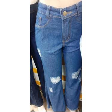 Imagem de calça feminina jeans lavagem clara - Paula modas