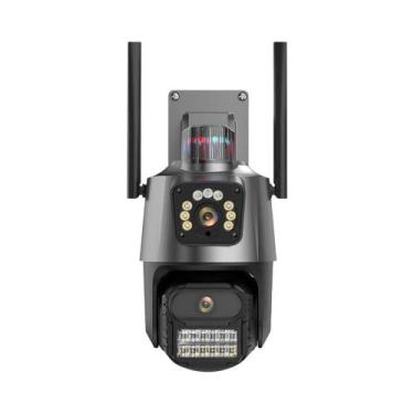 Imagem de Câmera PTZ Externa 4K HD 9MP 8X Zoom Híbrido Tela Dupla Câmera IP Wifi