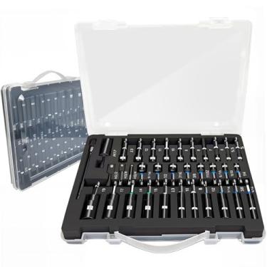 Imagem de NOEAIKE Conjunto de 34 chaves de porca magnética profunda de impacto, adaptadores de soquete de impacto de haste sextavada de 1/10.2 cm, chave de porca de asa, extensão de broca, para reparo e