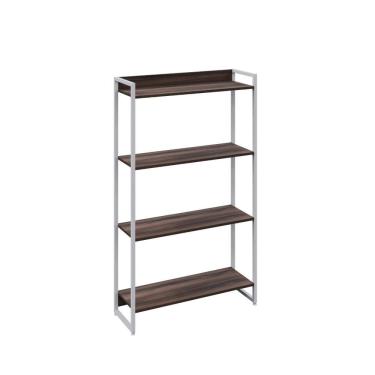 Imagem de Estante Dynamica 80x30x146cm C/04 Prateleiras Nogal / Est.branca Nogal / Est.branca