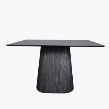 Imagem de Mesa de Jantar Cone Retangular 140x90 cm Tampo Ébano Base Ébano - Pers
