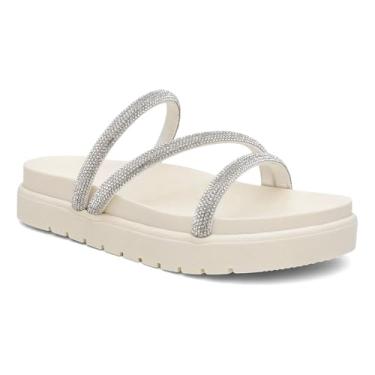 Imagem de Sandália Papete Birken Rasteirinha Feminina Conforto Strass - Notorian (Bege, BR, Adulto, Numérico, 39)