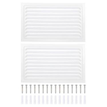 Imagem de PATIKIL Ventilação de ventilação de sótão de 20,3 x 30,5 cm, 2 peças de liga de alumínio retangular para piso HVAC capas de ventilação de ar grade de retorno de metal com tela de malha e parafuso para