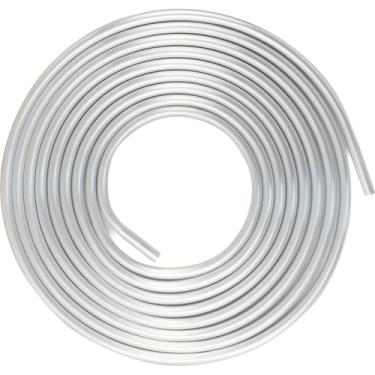 Imagem de MuRealy Linha de combustível rígido de alumínio de 1/2, tubo rígido em espiral de alumínio de 1/5.1 cm OD, tubulação de metal de grau 1060 para linha de freio, linha de gás de metal, equipamento de