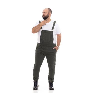 Imagem de Macacão masculino Jeans Jardineira calça básica suspensório - lilihleo