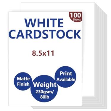 Imagem de Cimlaga Papel para certificado de cartolina branco pesado ideal para convite, menus, casamento, cartões DIY, impressão | Peso de 36 kg | 21 x 28 centímetros | Papel para impressora de cartolina grossa