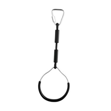Imagem de simhoa Argolas de treinamento de força, anel de puxar para crianças, equipamento de ginástica doméstico multiuso para crianças, anel de ginástica para, Preto