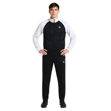 Imagem de Agasalho Conjunto Masculino Jaqueta Calça Diadora Preto E Branco, Pret