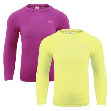 Imagem de Kit 2 Camisas Térmicas Selene Proteção UV50+ Juvenil, Pink, Amarelo, 1