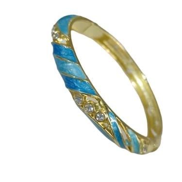 Imagem de Only My Live Home Cloisonne Colorido Esmaltado Strass Pulseira Fina Pulseira Articulada Pulseira Feminina Pulso Pequeno Presentes Modernos Joias Étnicas, Inner Diameter 2.25 inch wide 0.31 inch about