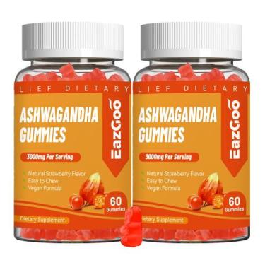 Imagem de Suplemento EAZGOO Ashwagandha Gummies com vitamina D3 3000 mg x2