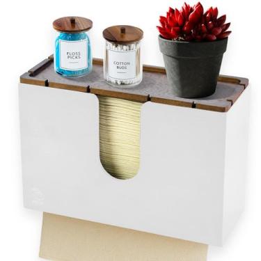 Imagem de Dispensador de toalhas de papel triplo eBun Bamboo montado na parede b