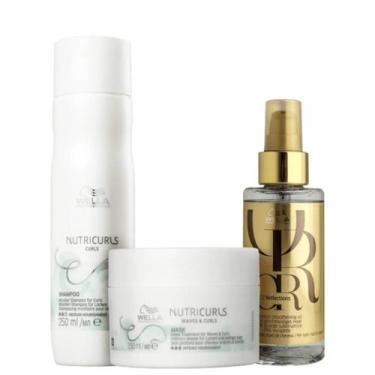 Imagem de Wella Nutricurls Sh 250ml + Masc 150ml + Oleo 100ml - Wella profission