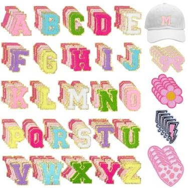 Imagem de Adesivos de letras de chenille para roupas DIY - 176 peças de adesivos para chapéus, jaquetas, bolsas, capas de telefone - adesivos decorativos sem desgaste, sem bolinhas, sem encolhimento, corte de