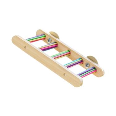 Imagem de KiBcsLic Escada para pássaros, ponte, acessórios para gaiola de pássaros, prateleira, brinquedo de escalada para mastigar, suporte para, calopsitas,