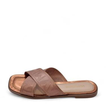 Imagem de Tamanco Feminino Via Marte Rasteiro REF: 292-003-01 REFLEXO, Cobre, 37