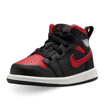 Imagem de Tênis Jordan 1 Mid Baby/Toddler (DQ8425-067, Preto/Branco Summit/Vermelho), Preto/Varsity Red-Summit White, 5 Toddler