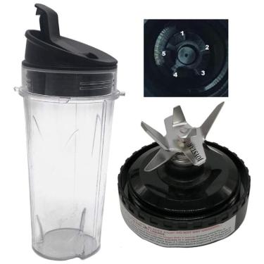 Imagem de Copo para Liquidificador de 473 mL com Lâmina para Ninja Fit e Ninja 2 em 1, 1 Unidade, JOYSTAR, Preto