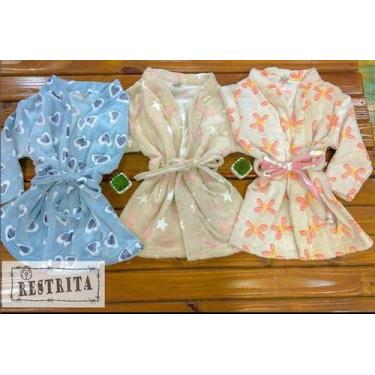 Imagem de roupão infantil de fleece - restrita 