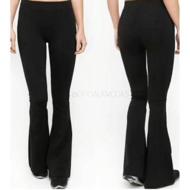 Imagem de Calça legging flare - Vitoriosa modas , Preto, P
