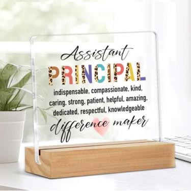 Imagem de Presentes de assistente principal para mulheres homens assistente principal agradecimento presentes volta às aulas exclusivo escritório placas decorativas para mesa