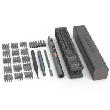 Imagem de Aparafoscadora Recarregável USB Tipo-C com Bateria, Mini Corta-Parafusos Elétrica 72 em 1 com Luz LED + Torcacafas Manual com Pinça, Torque 0.15-0.6N.m, para Celulares, Câmeras, Laptops (CS0706A)