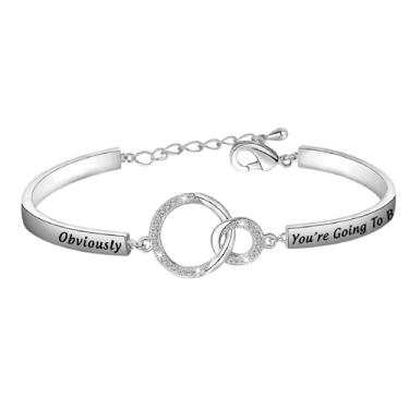 Imagem de Pulseira Maid Of Honor Presentes de dama de honra para presentes de dia de casamento Obviously You 'Re Going To Be My Bridesmaid Gift Bracelet