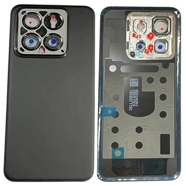 Imagem de SHOWGOOD Capa traseira para bateria para Xiaomi Mi 14 capa traseira com logotipo de lente de câmera peças de reparo (preto)