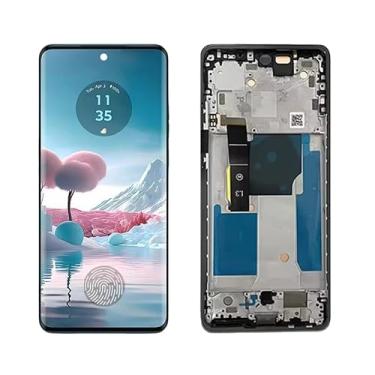 Imagem de Para Motorola Edge 40 Neo XT2307-1 Tela LCD sensível ao toque moldura preta com impressão digital (moldura preta)