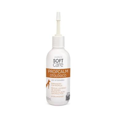 Imagem de Propcalm Otológico 100mL - Soft Care Linha Dermato By Pet Society - Solução de limpeza e proteção das orelhas suscetíveis a agentes invasores de cães e gatos - Limpa e protege a pele
